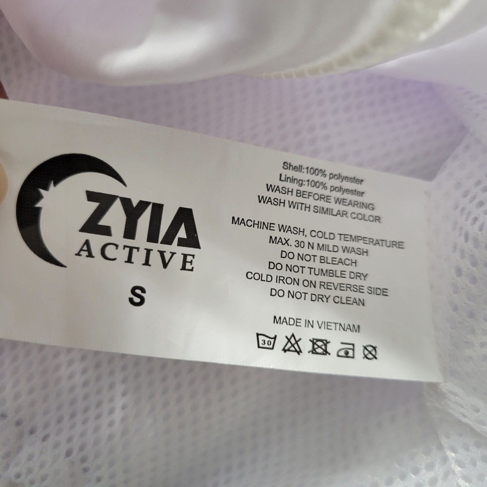 Zyia White and Blue Stripe Windbreaker Jacket - Picture 9 of 12
